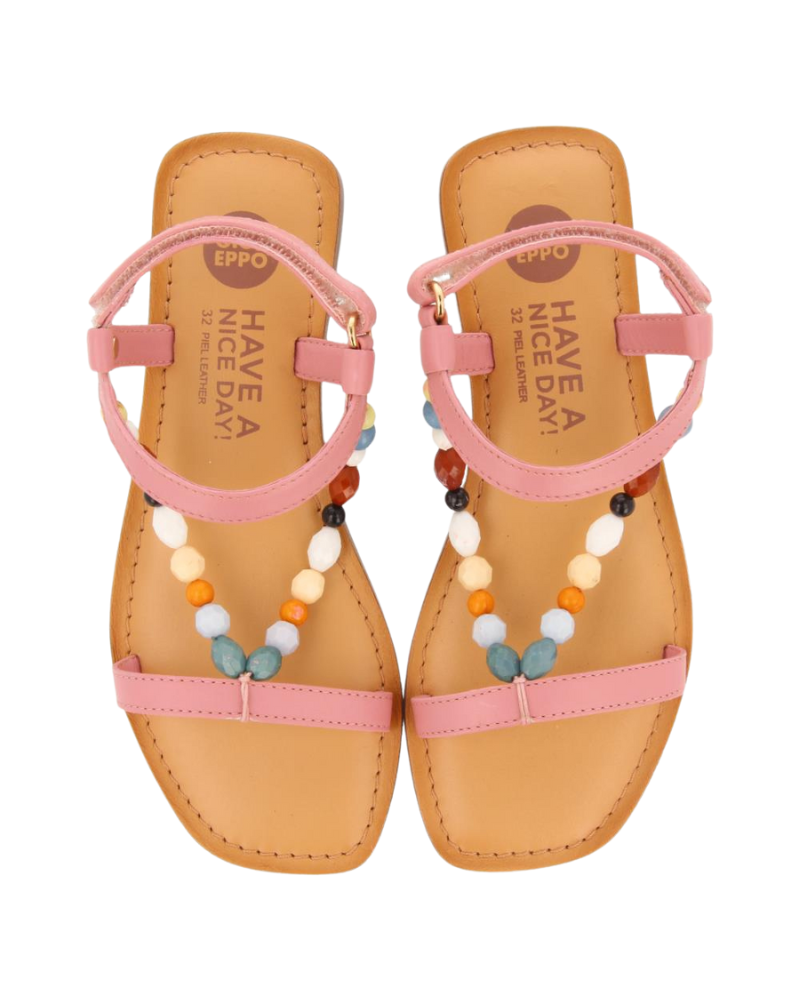 Croze Girls Decorated Off White Leather Sandals image 7