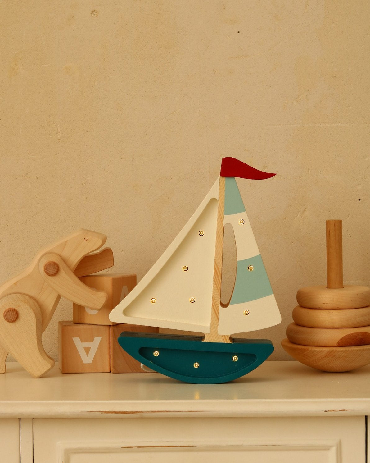 Sailboat Lamp Teal image 0