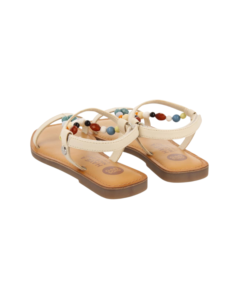 Croze Girls Decorated Off White Leather Sandals image 2