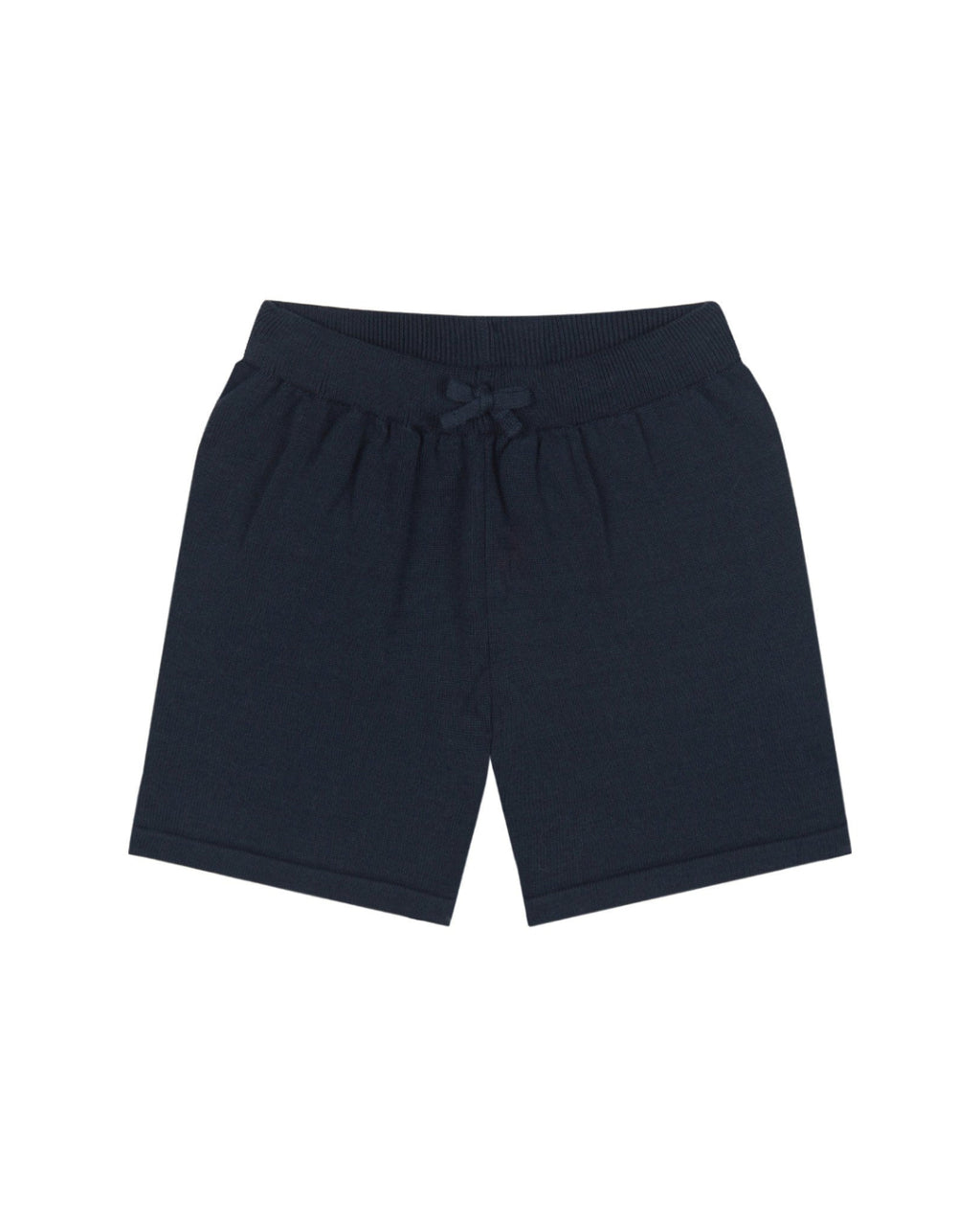 Navy Striped White Knit Short Set image 3