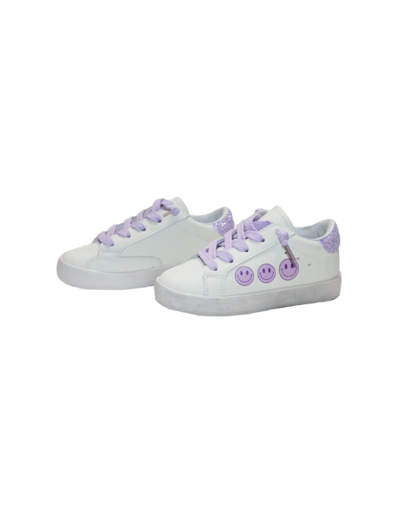 Violet Smiley Face Sneakers - 21 image