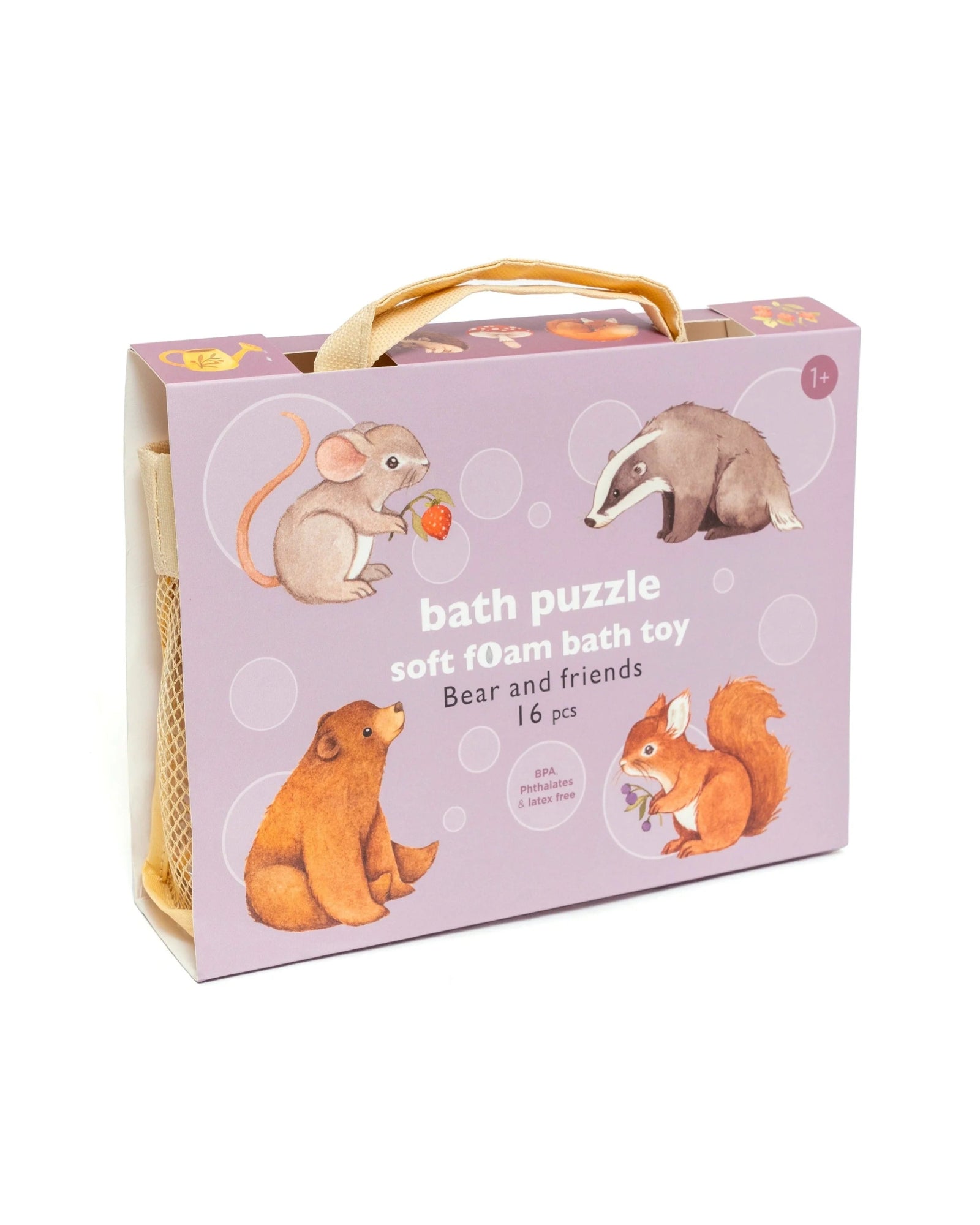 Soft foam bath puzzle bear and friends image 0