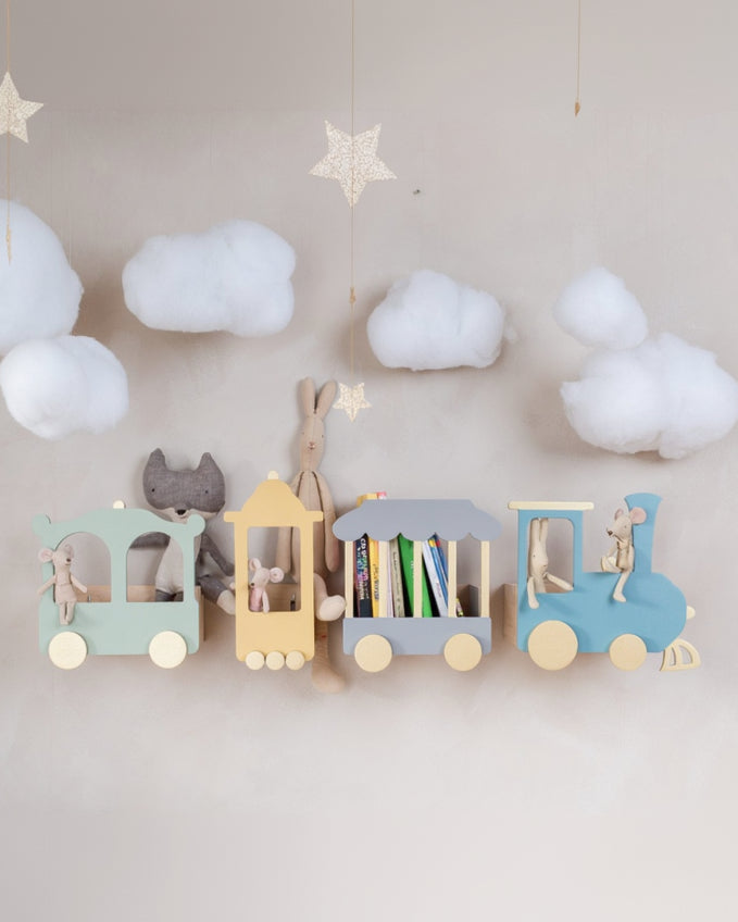 Train shelf 'Express to Fantasy' dusty grey version ' 4 elements image 1