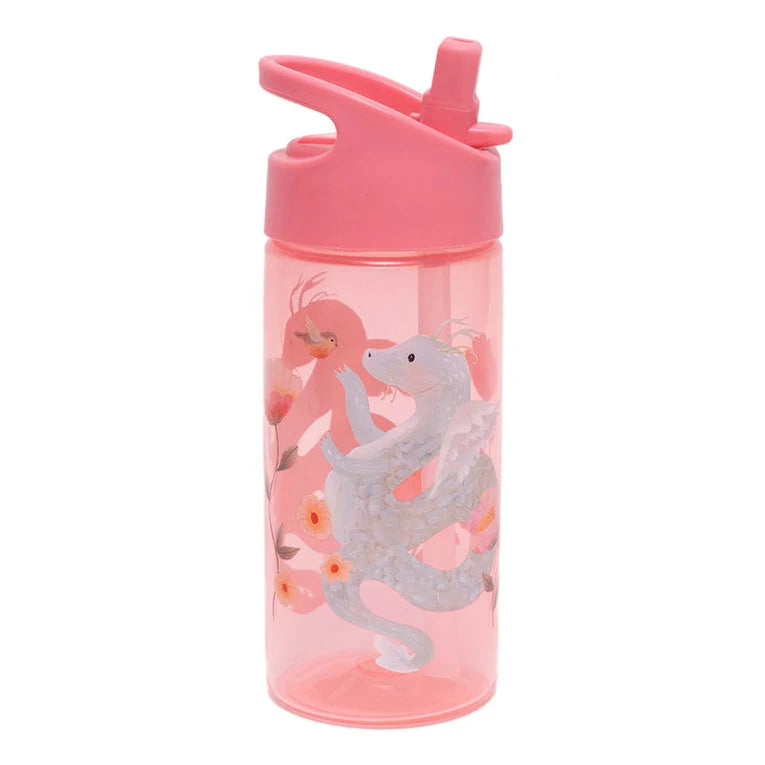 Drinking bottle fairytale dragon peony pink image 0