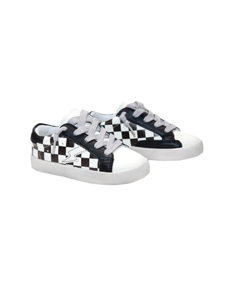 Mason Checkered Lightning Bolt Sneakers image 0