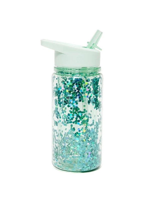 Drinking bottle glitter - Green image