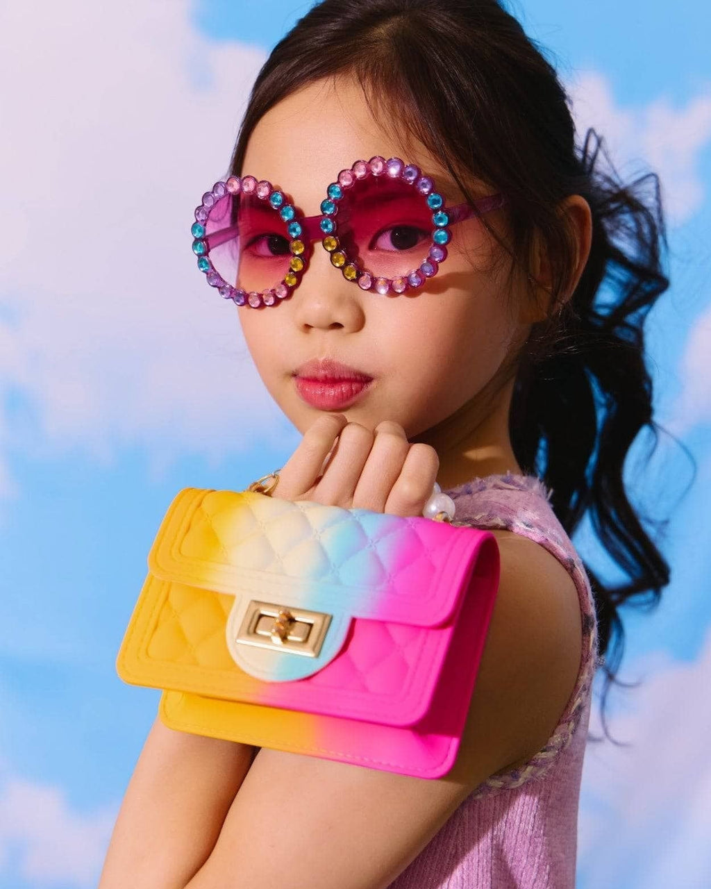 Mini Tie Dye Coco &amp; Pearls Purse' image 0
