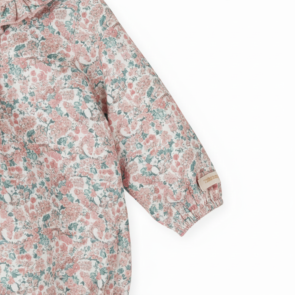 Floral Romper With Baby Tights