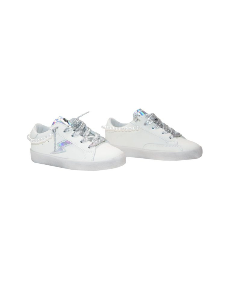 Gia Pearl Iridescent Lightning Bolt Sneakers image 0