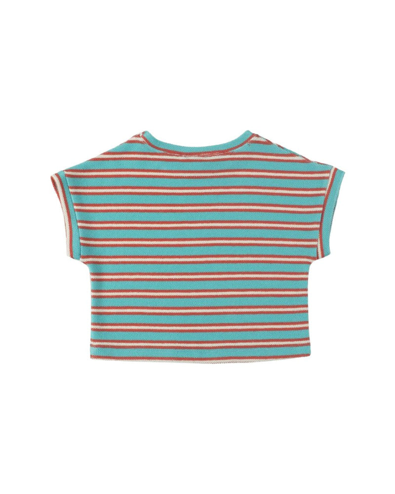 T-Shirt Japone Towel Stripes Turquoise image 1