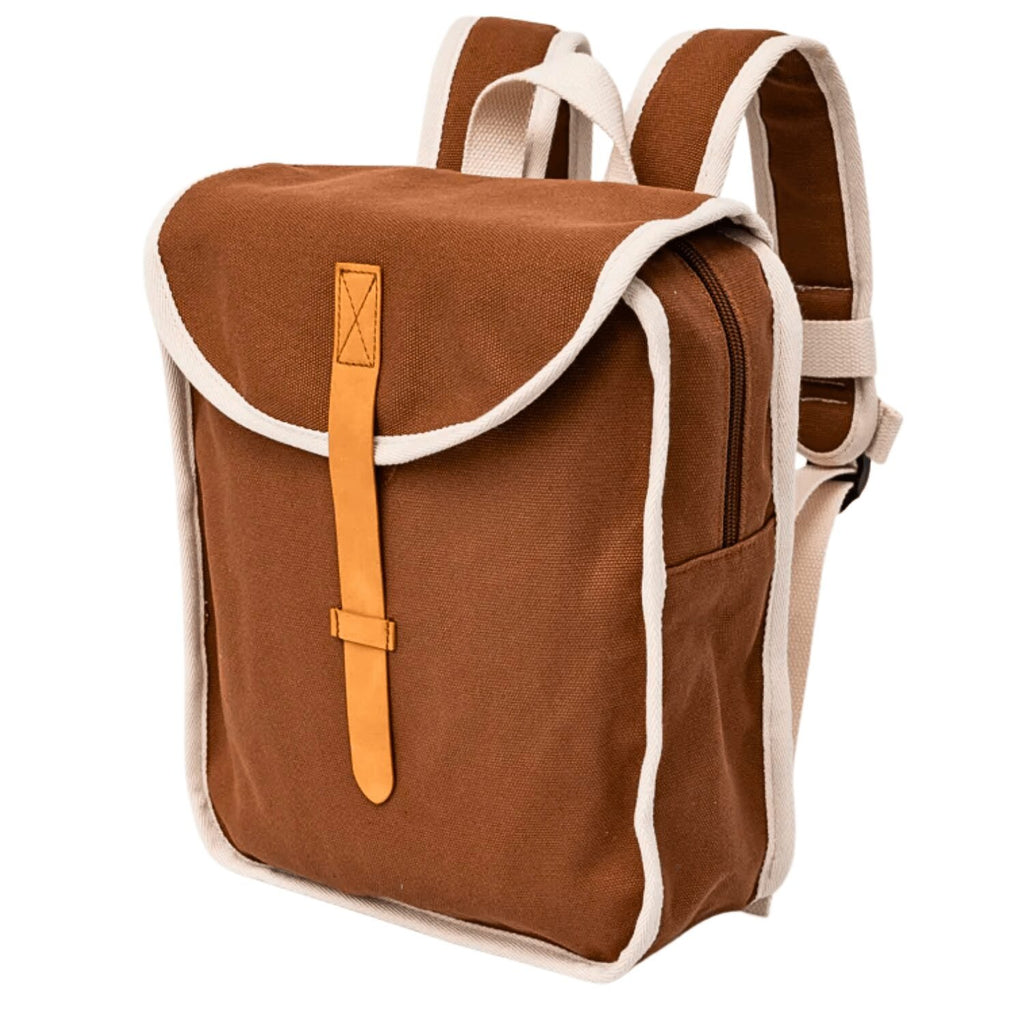 Recycled cotton backpack - Brown image