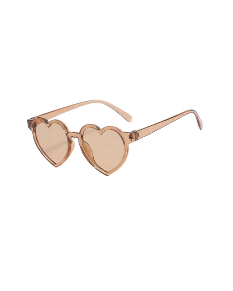 Heart Clear Brown Sunglasses image 0