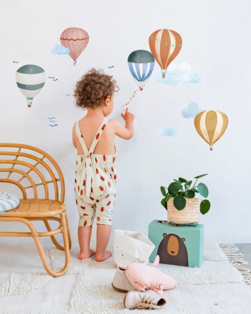 Sticker - Hot Air balloons in watercolor image 0