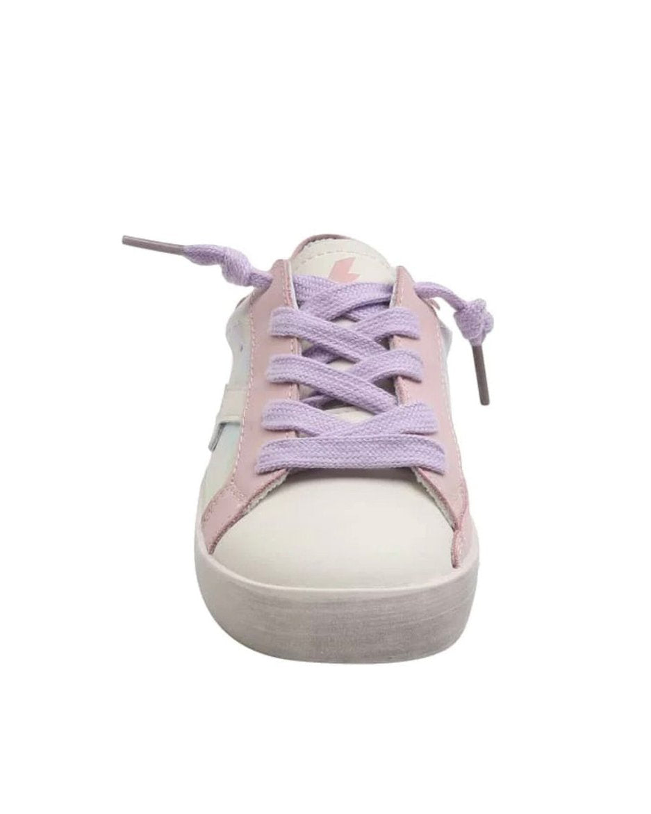 Stacy Pastel Checkered Lightning Bolt Sneakers image 3