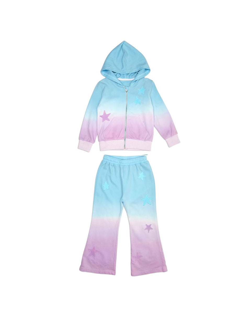 Brynn Ombre Stars Zip Up Hoodie And Sweatpants Set image 0
