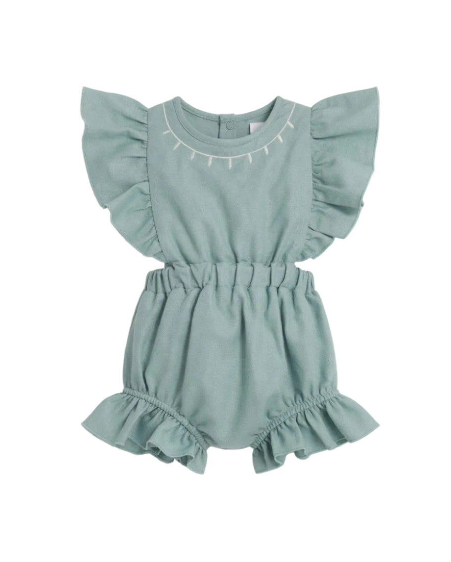 Dusty Green Happiness Romper
