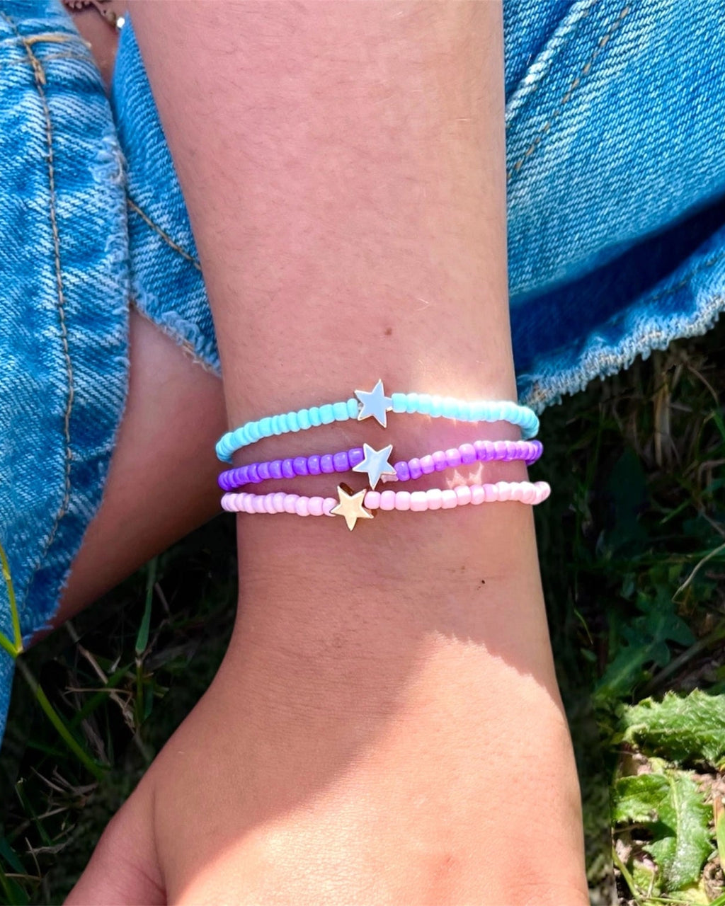 Set of 6 elastic star bracelets image 3