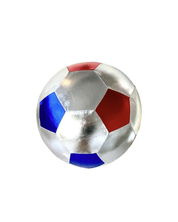 Soccer 22 cm – Silver Blue Red image 0