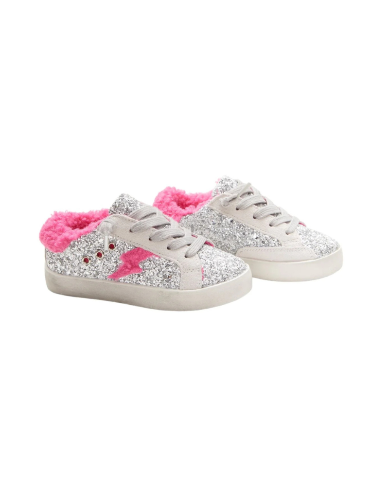 Ivy Glitter Fuzzy Bolt Sneakers image 0