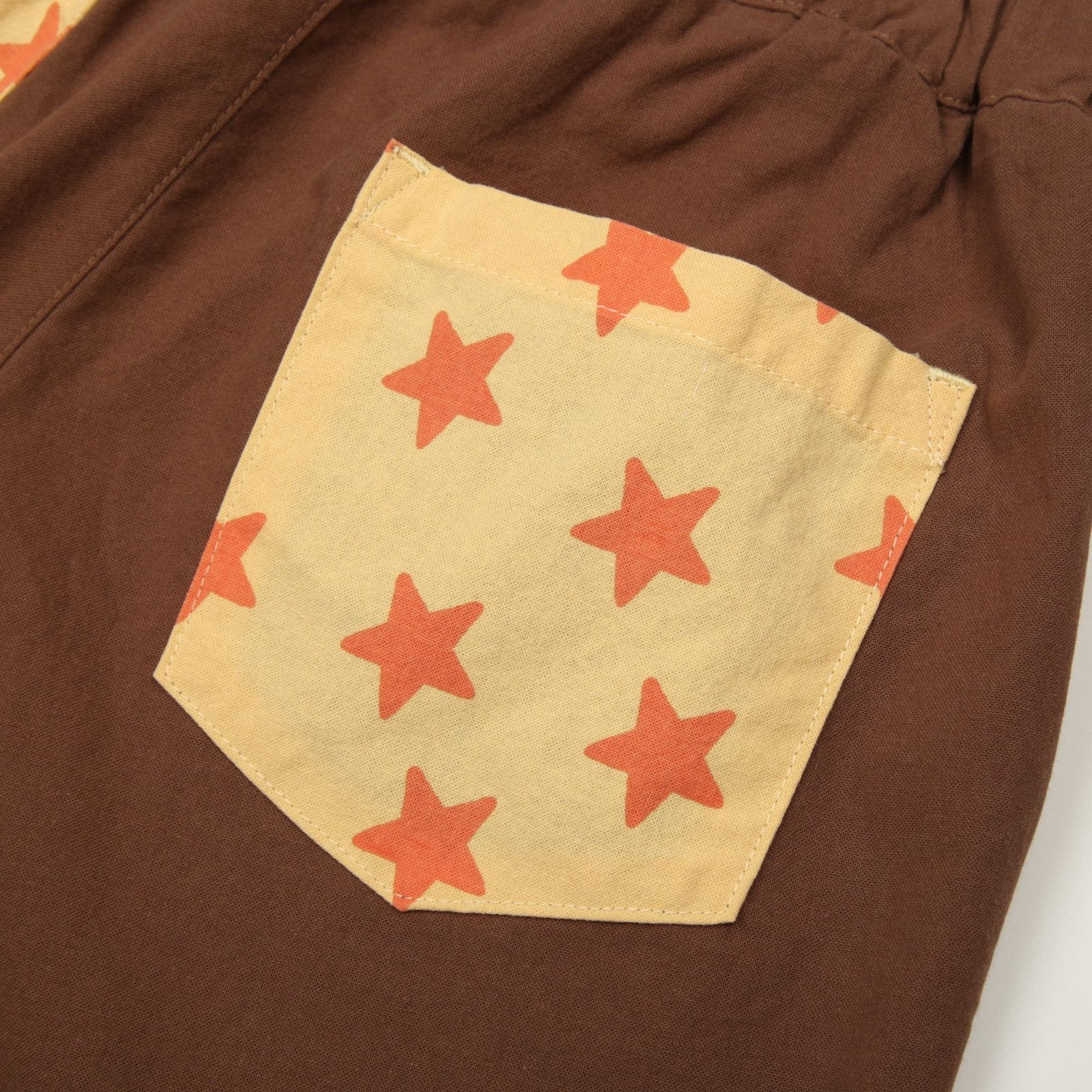 Star Pocket Shorts – Brown image 3