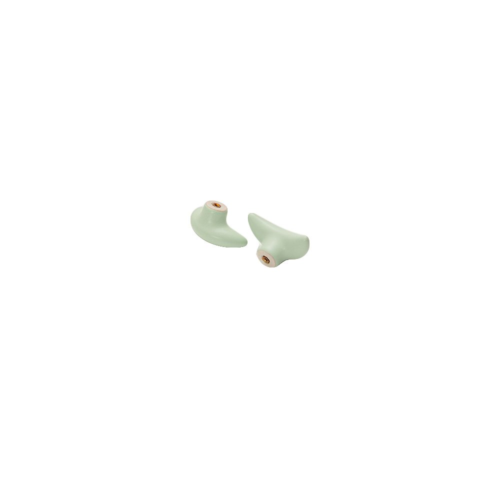 Modern Ceramic Green- Moon Drawer Handle, Cartoon Style image 1