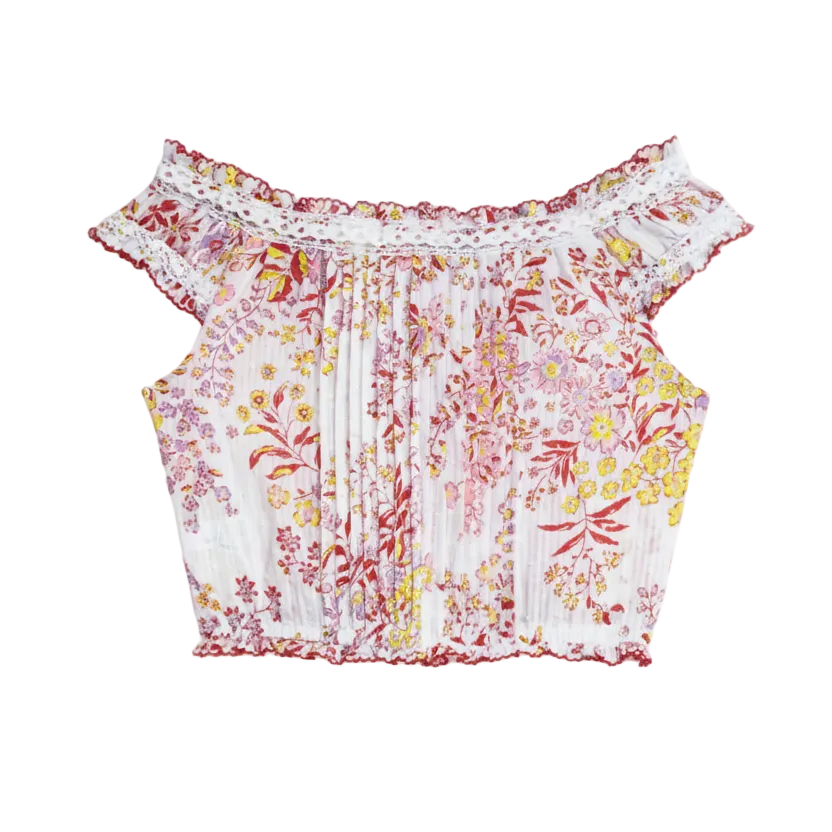 Top Alba Ct Stripe Kids Pink Queen Liberty image 0