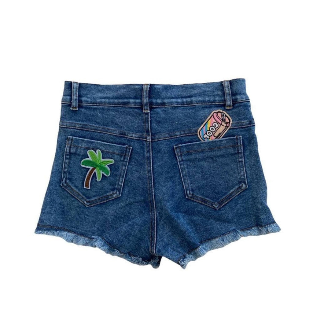 Rainbow Buttons Denim Shorts image 3