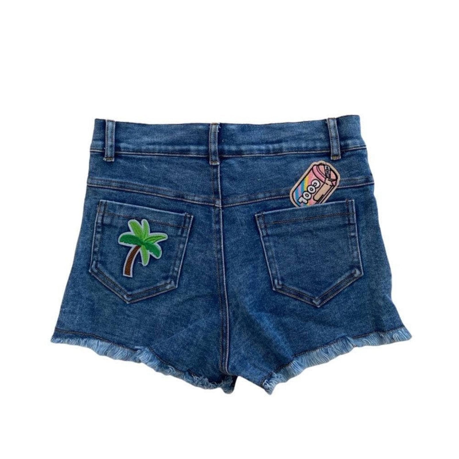 Rainbow Buttons Denim Shorts image 3