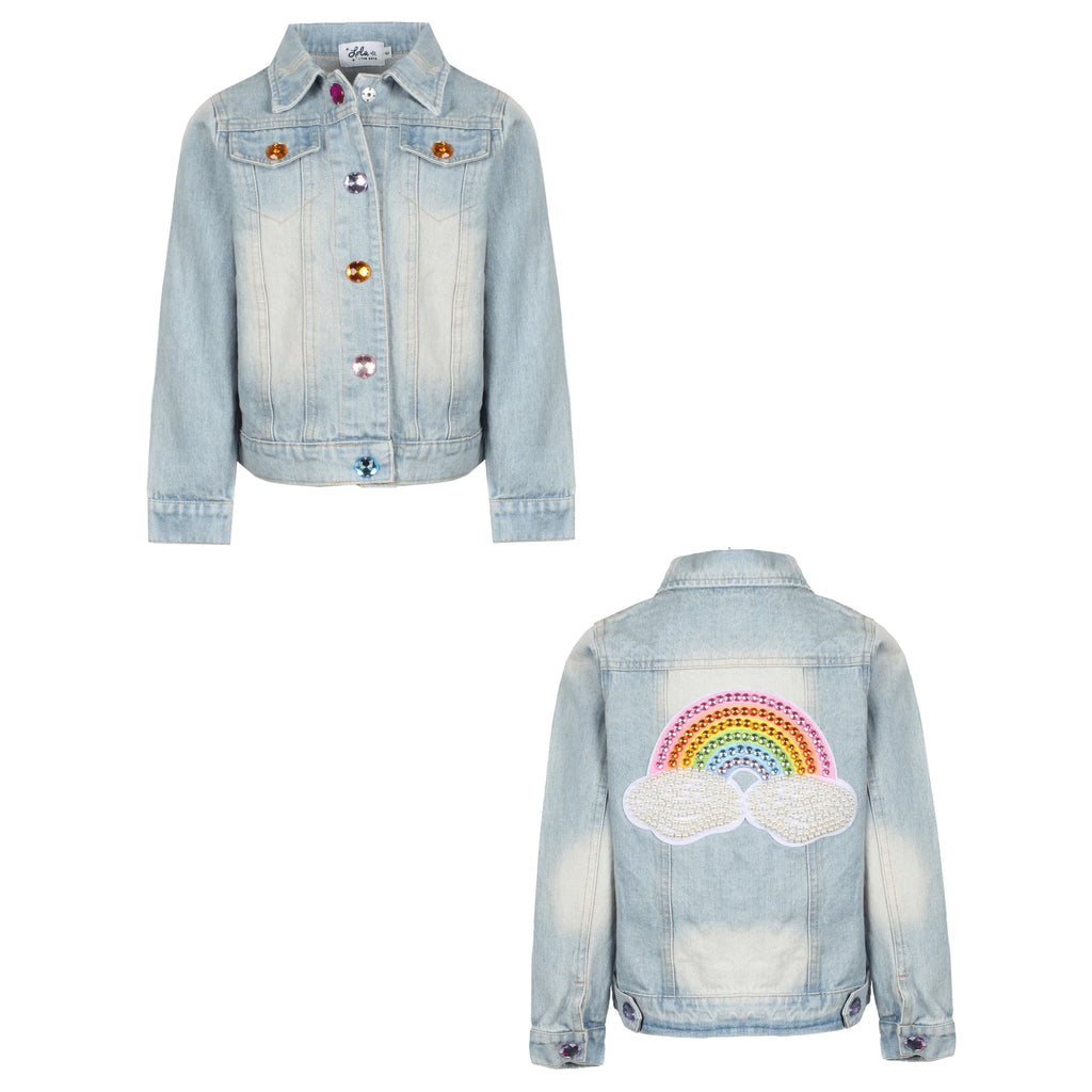 Rainbow Pearl Denim Jacket   image 1