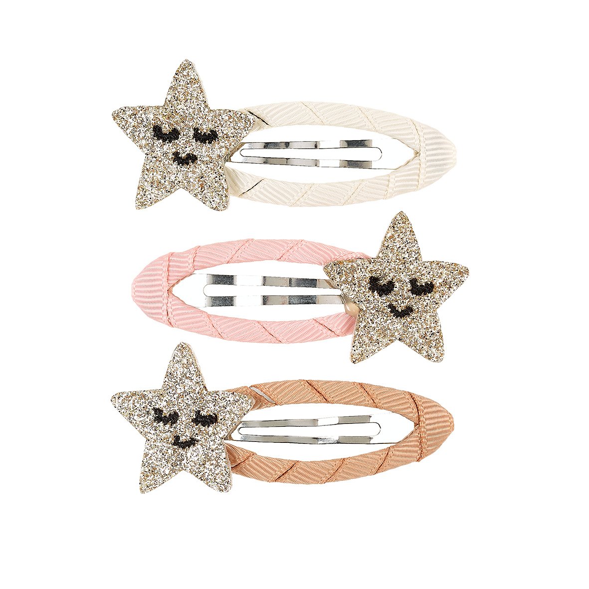 Hair clips dagmar star gold (3 pcs/card, 1 card) image 0