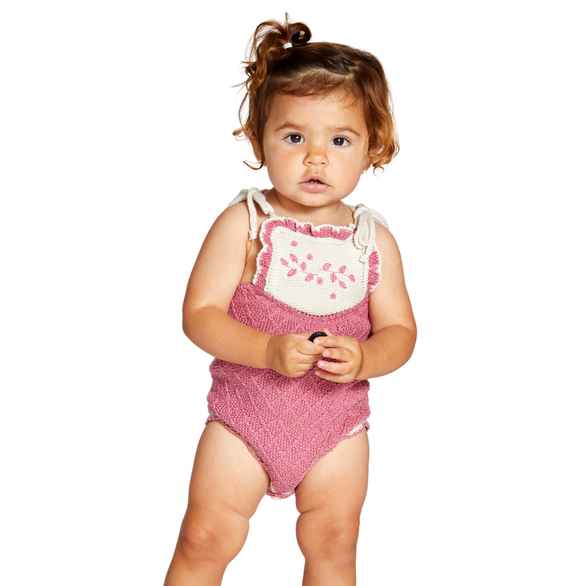 Cherry Embroidered Romper image 0