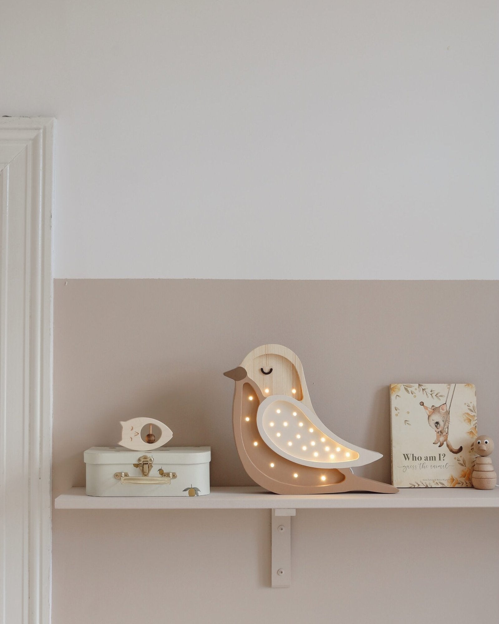 Bird Lamp Coffee Wood image 1