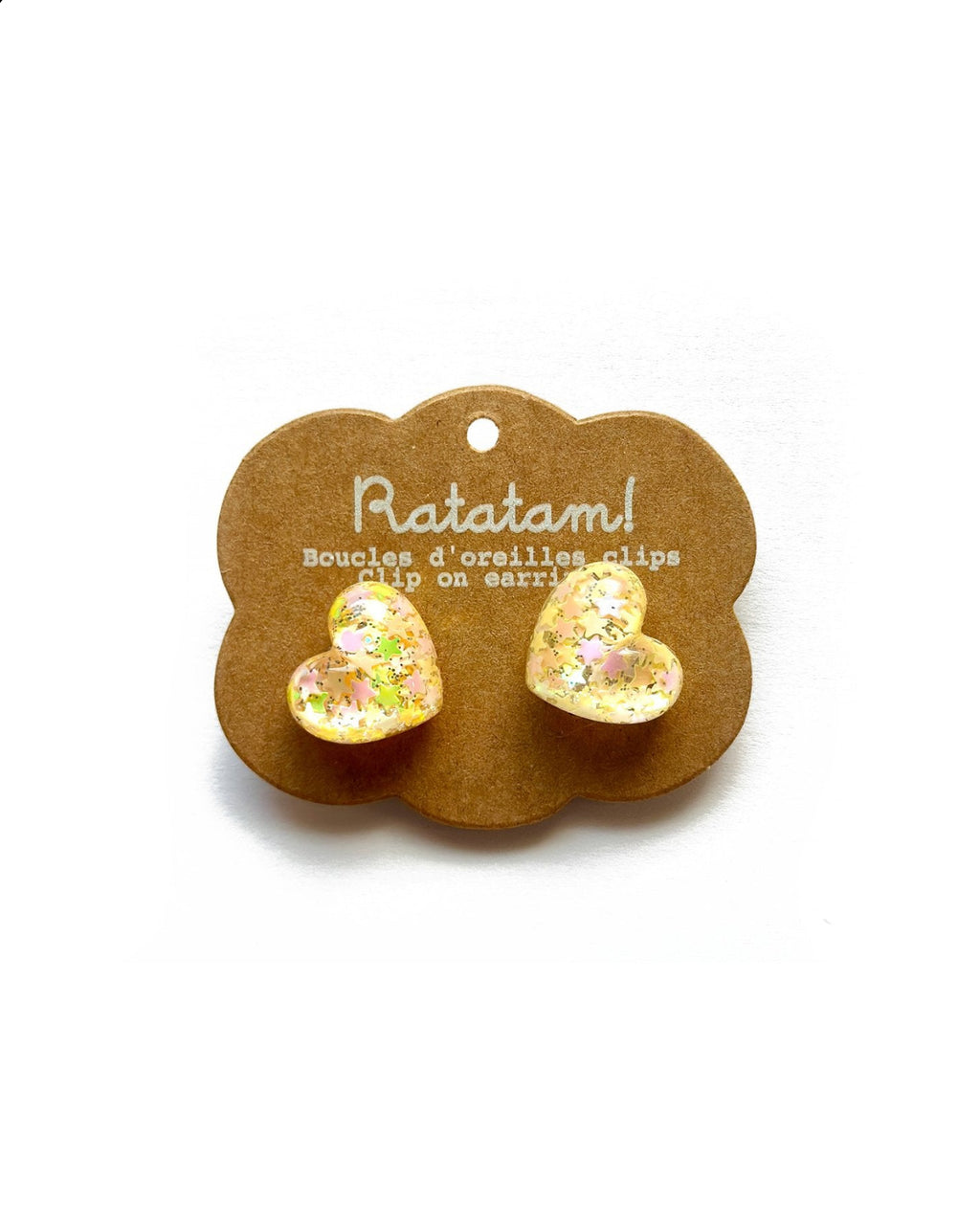 Set of 5 multicolor pairs of earrings HEARTS image 1