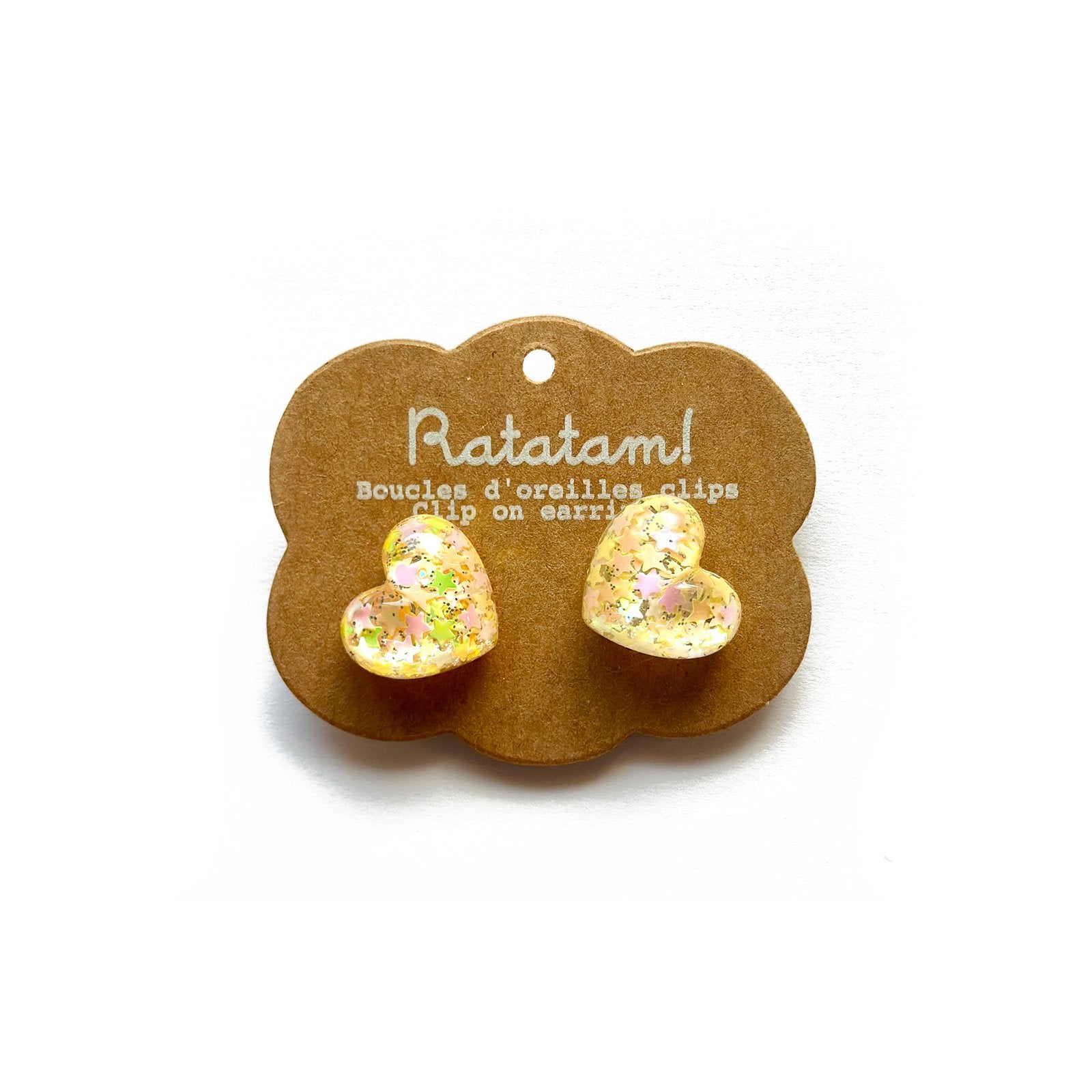 Set of 5 multicolor pairs of earrings HEARTS image 1