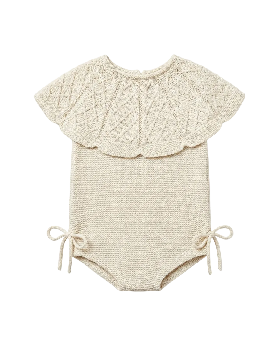 Ivory Bib Collar Romper
