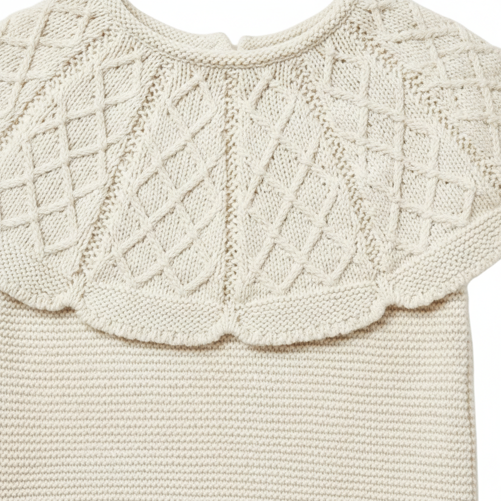 Ivory Bib Collar Romper