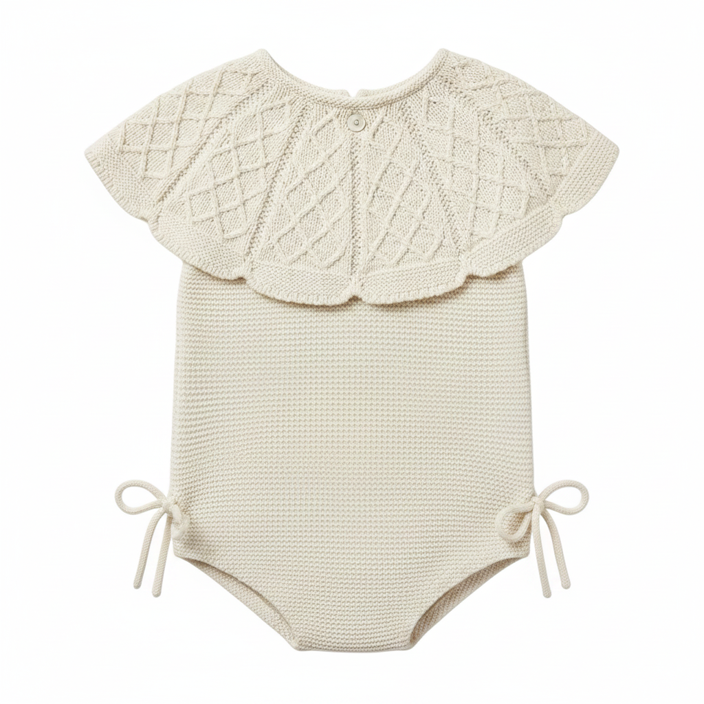 Ivory Bib Collar Romper