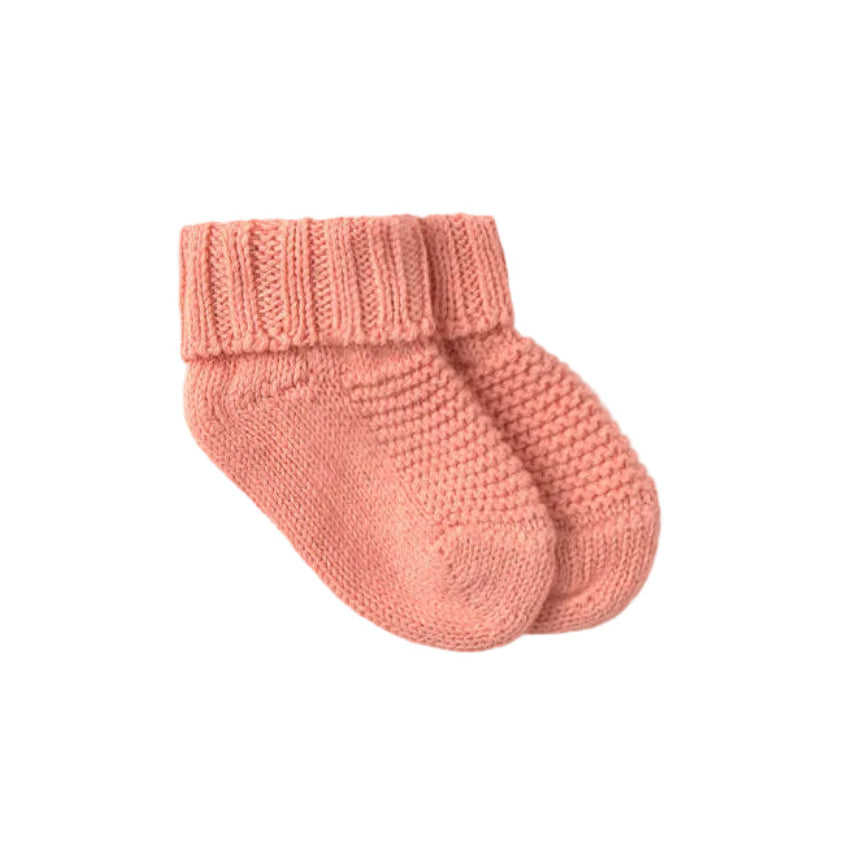 Openwork Tricot Newborn Socks