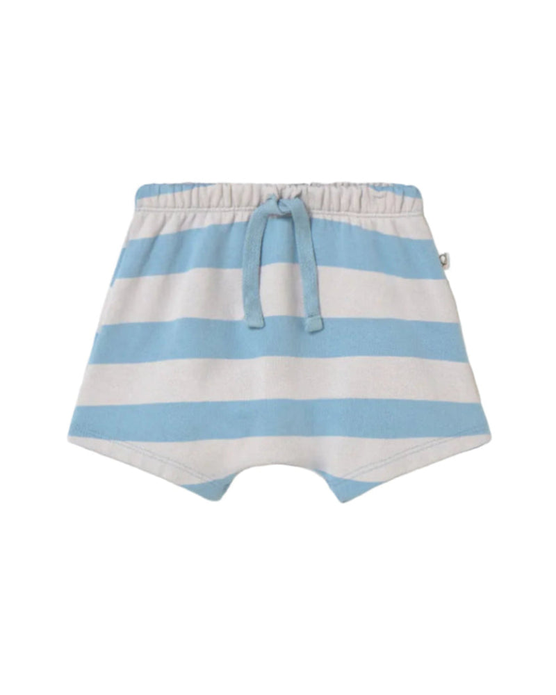 Striped Cotton Fleece Baby Shorts