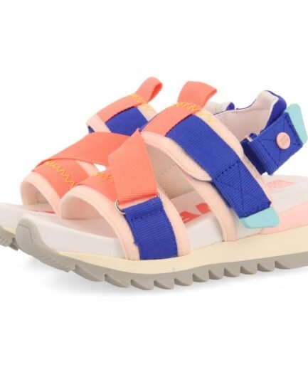 Bundall girls mesh sandals with adjustable white straps