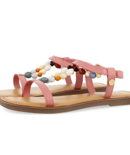 Croze Girls Decorated Off White Leather Sandals