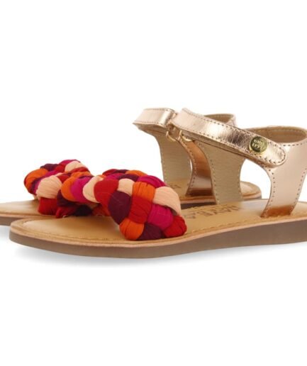 Lailly Girls Sandals With Fuchsia Vamps