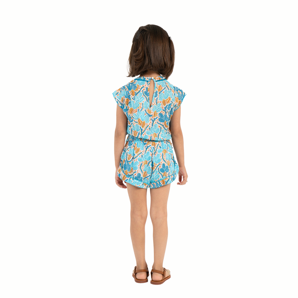 Short Jumpsuit Anaik V Kids Blue-Blue-4