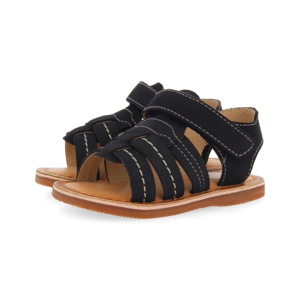 Black Bio Sandals With Straps For Kids Jatoba-Black-3