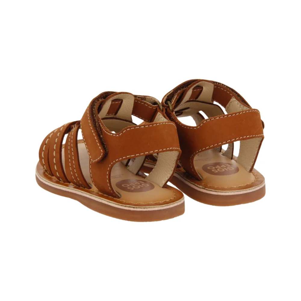Black Bio Sandals With Straps For Kids Jatoba-Brown-9