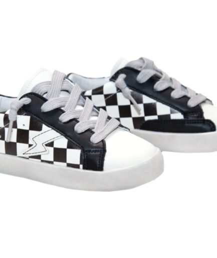 Mason Checkered Lightning Bolt Sneakers