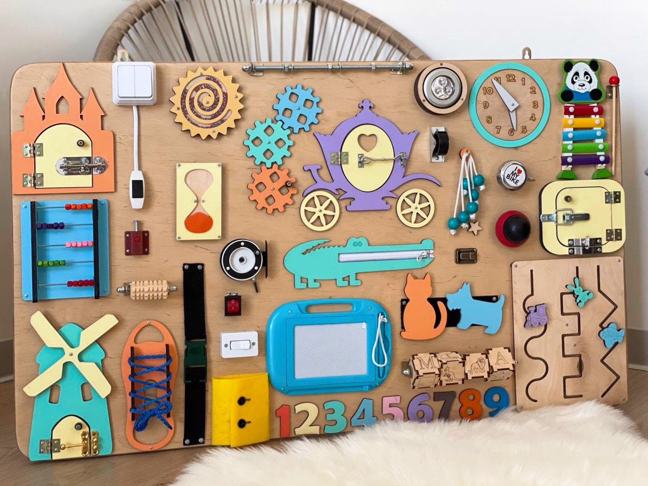 Busy Board XL – Educational Toy For Kids-Wooden-1