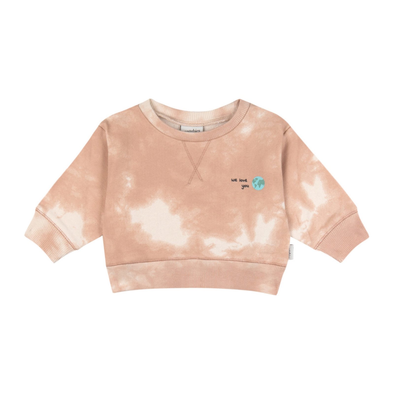 Babies Beige Batic Sweatshirt & Pants Set-Beige-2