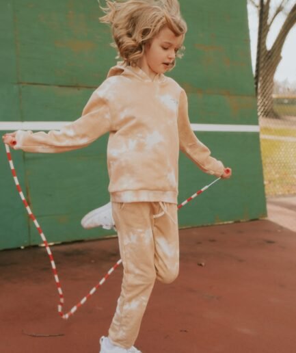 Kids Beige Batic Sweatshirt Set
