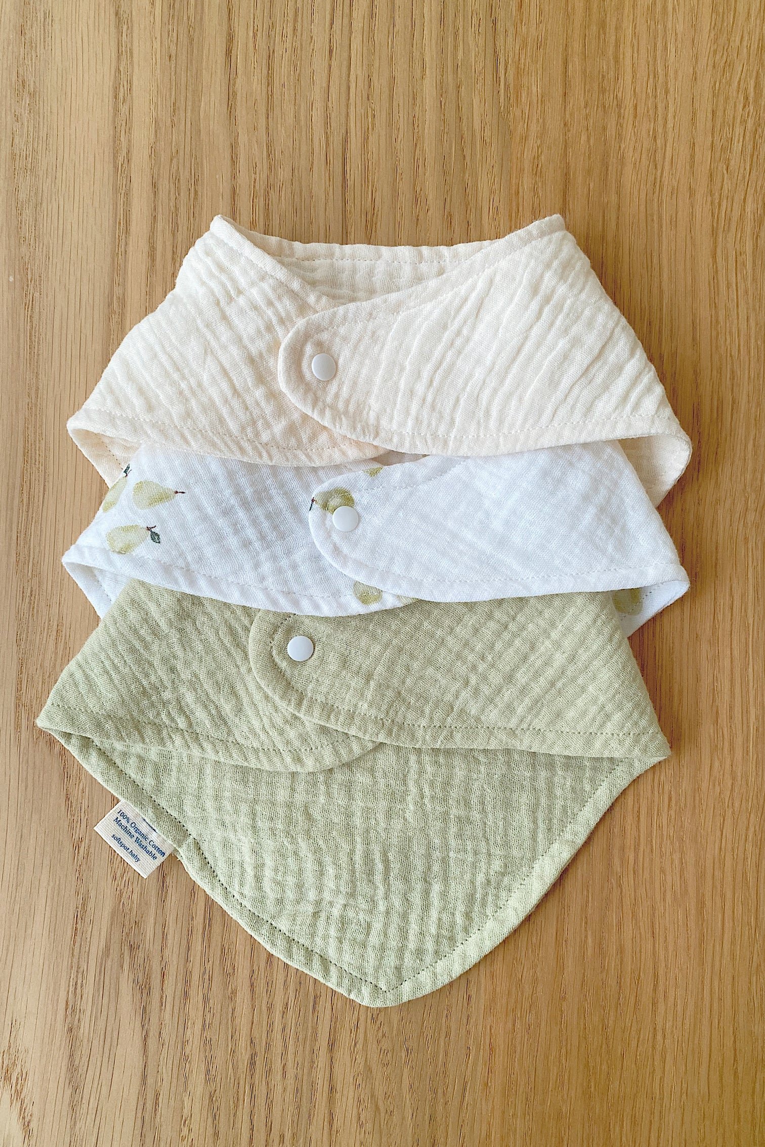 Soft Bandana Bibs-Green-2